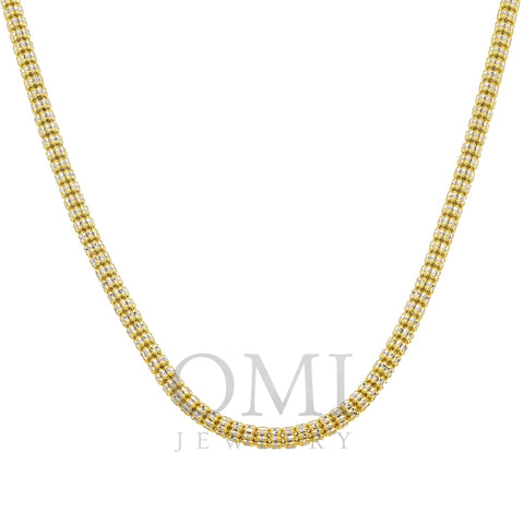 14k Yellow Gold 4.63mm Laser Chain Available In Sizes 18