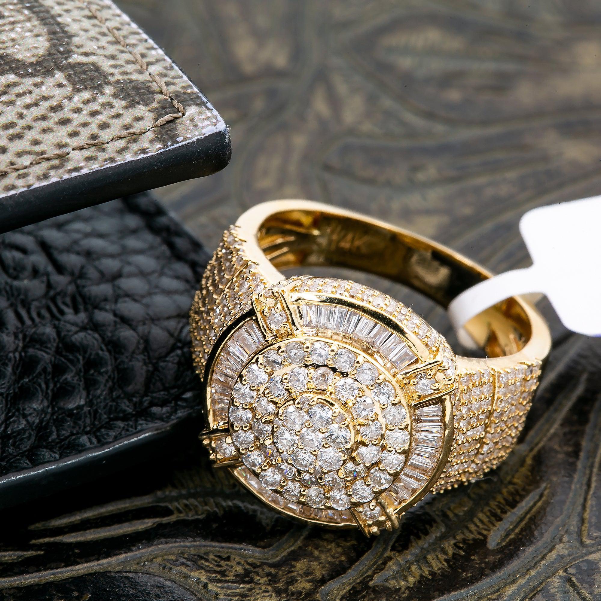 14K YELLOW GOLD DIAMOND RING 1.94 CT