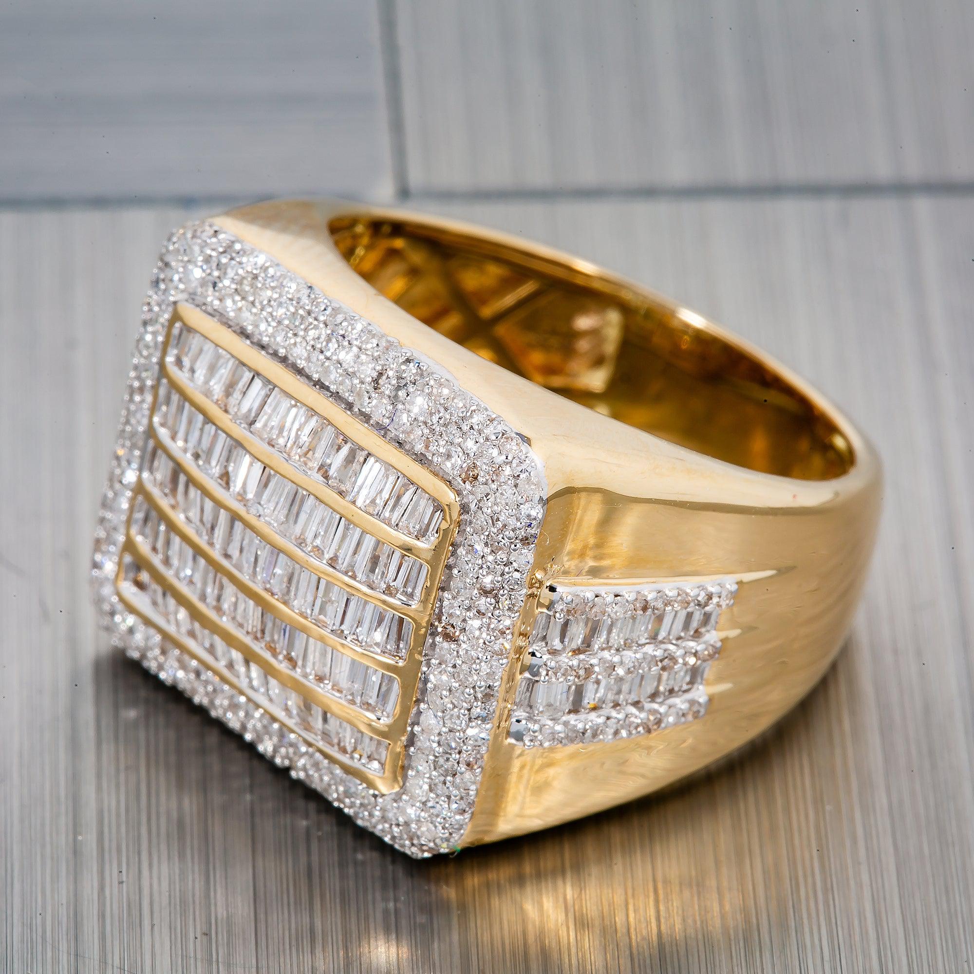 14K YELLOW GOLD MEN'S RING WITH 1.52 CT DIAMONDS