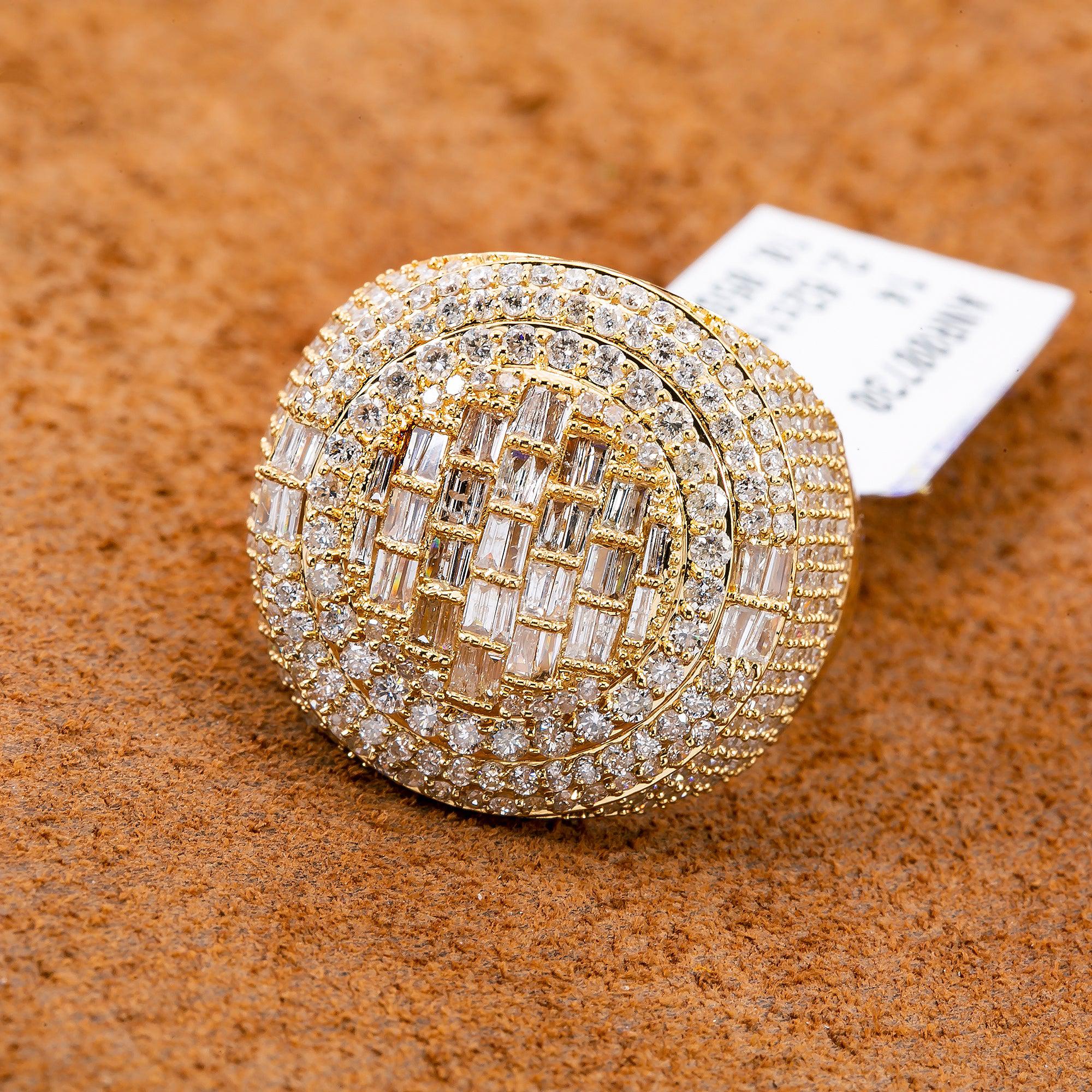 14K YELLOW GOLD MEN'S RING WITH 2.62 CT DIAMONDS