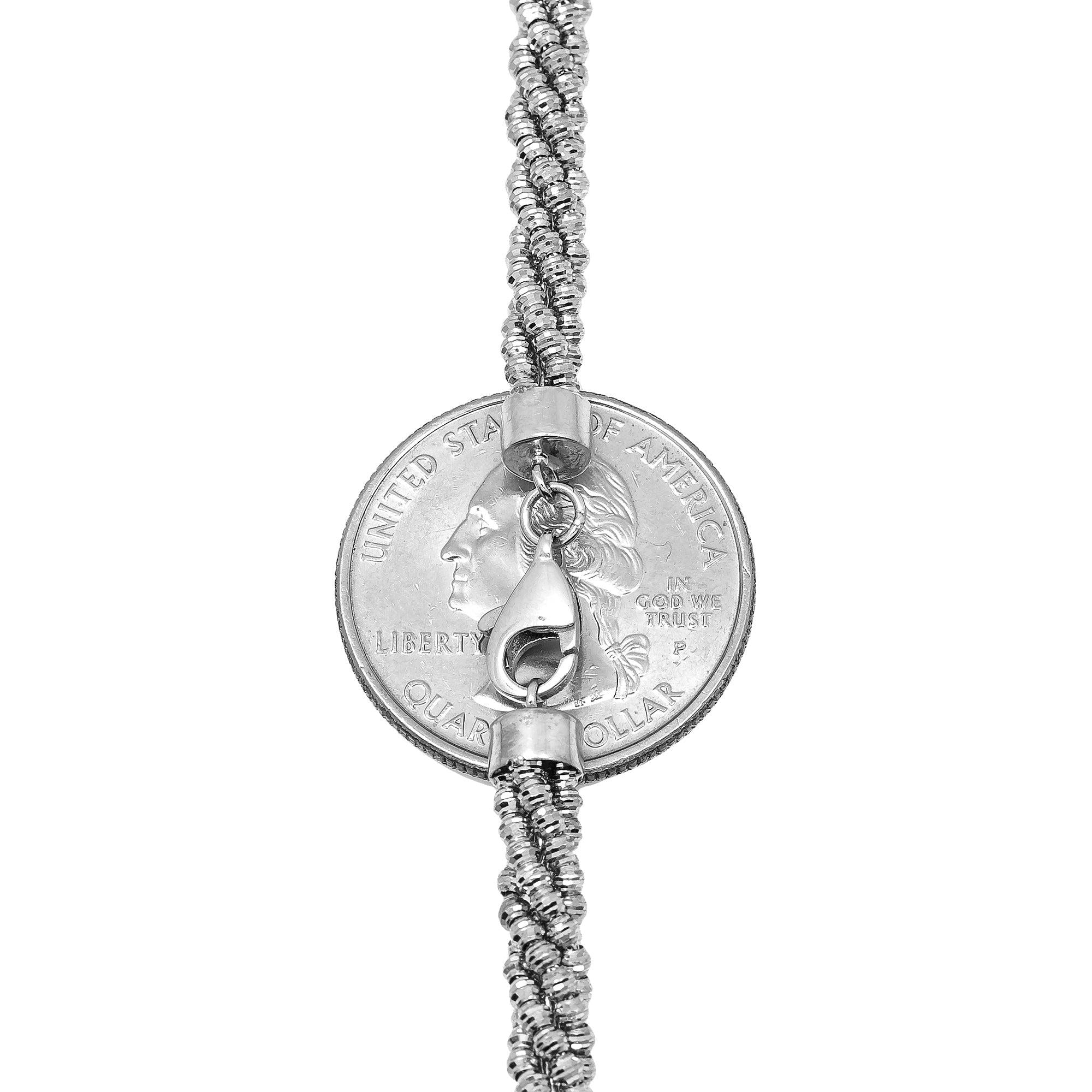 10k White Gold 4.54mm Moon Laser Chain Available In Sizes 18"-26"