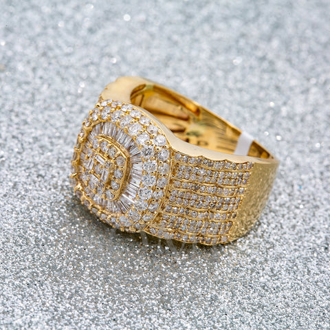 14K YELLOW GOLD MEN'S RING WITH 2.25 CT DIAMONDS
