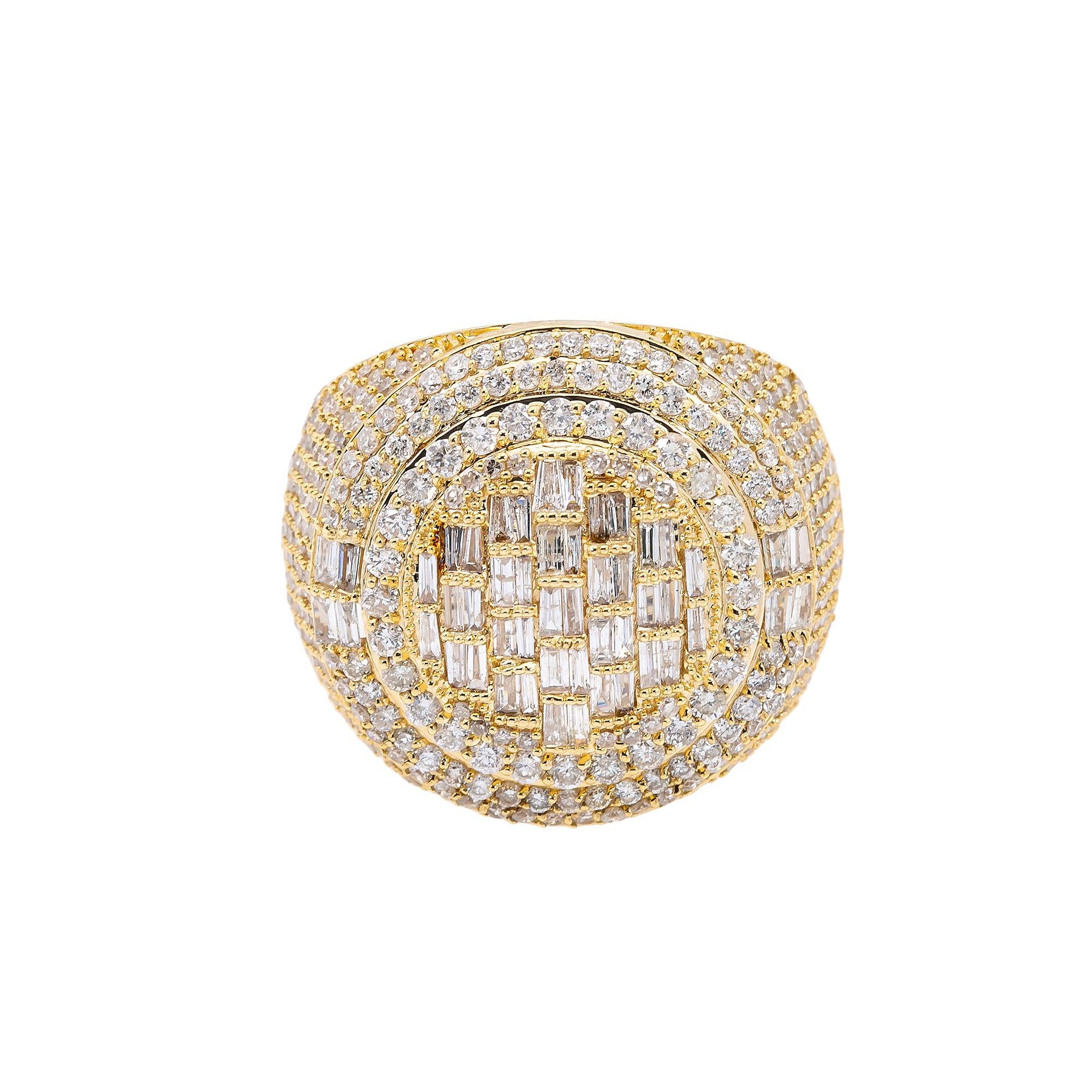 14K YELLOW GOLD MEN'S RING WITH 2.62 CT DIAMONDS