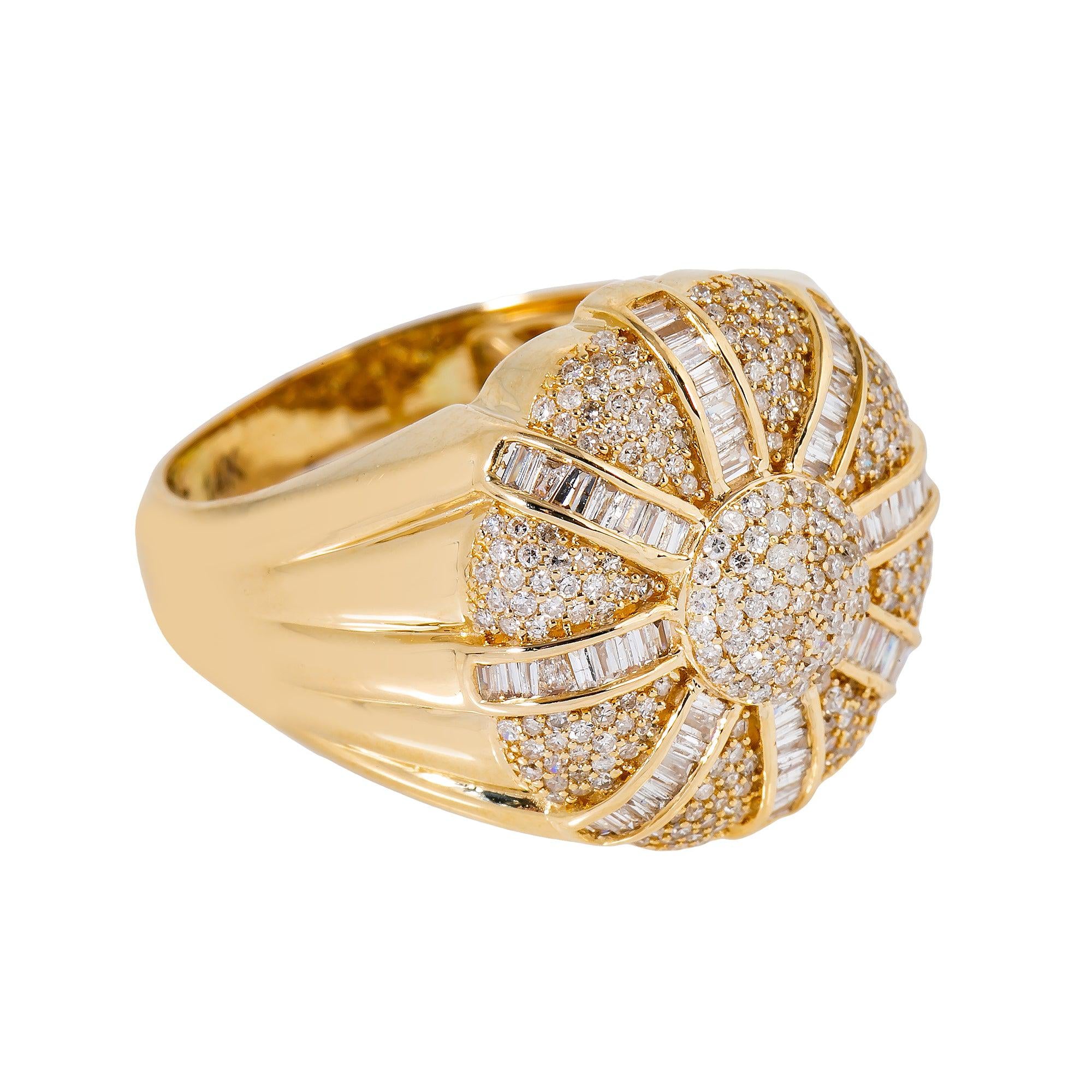 14K YELLOW GOLD MEN'S RING WITH 1.13 CT DIAMONDS