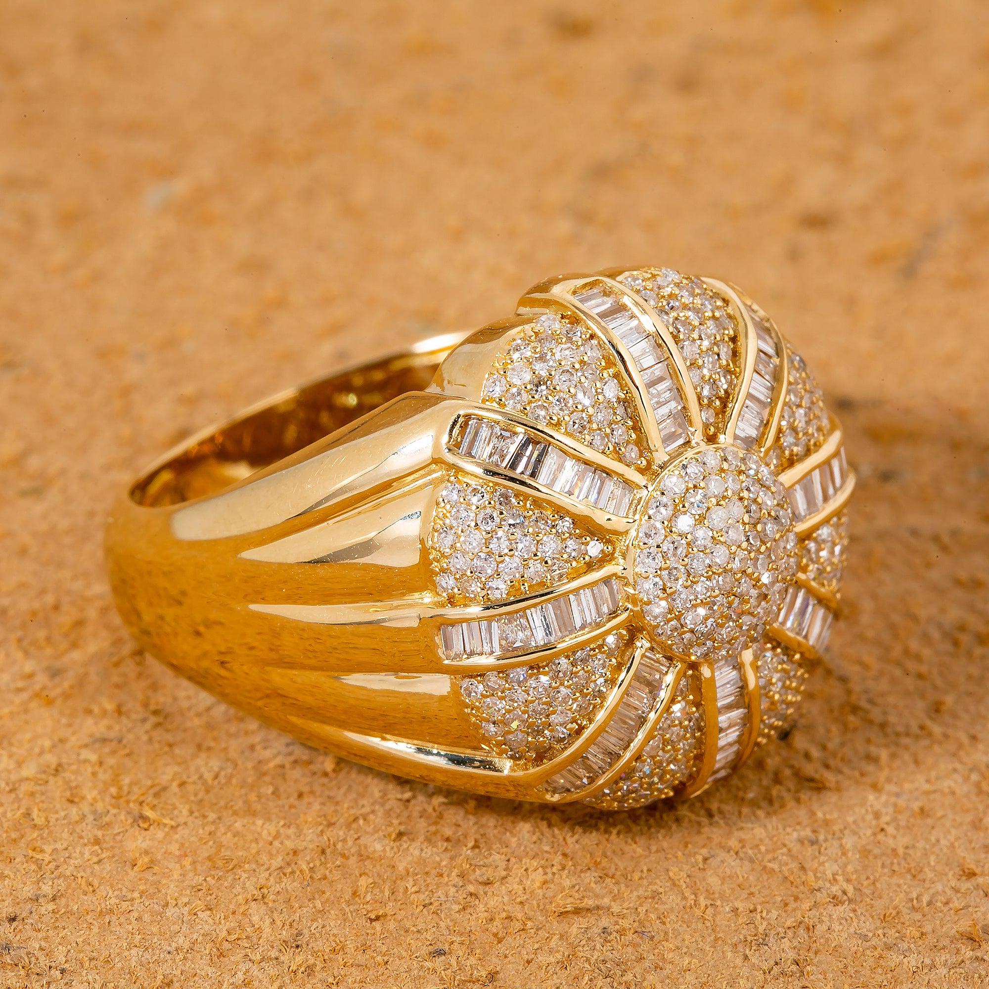 14K YELLOW GOLD MEN'S RING WITH 1.13 CT DIAMONDS