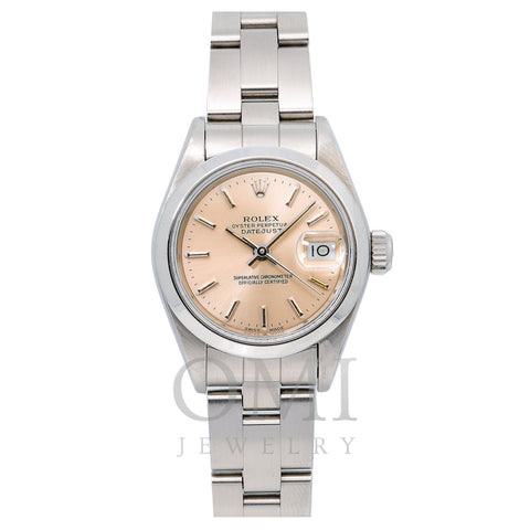 Rolex DateJust 26MM Salmon Dial With Stainless Steel Oyster Bracelet
