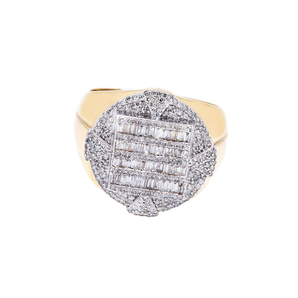 14K YELLOW GOLD MEN'S RING WITH 1.00 CT DIAMONDS