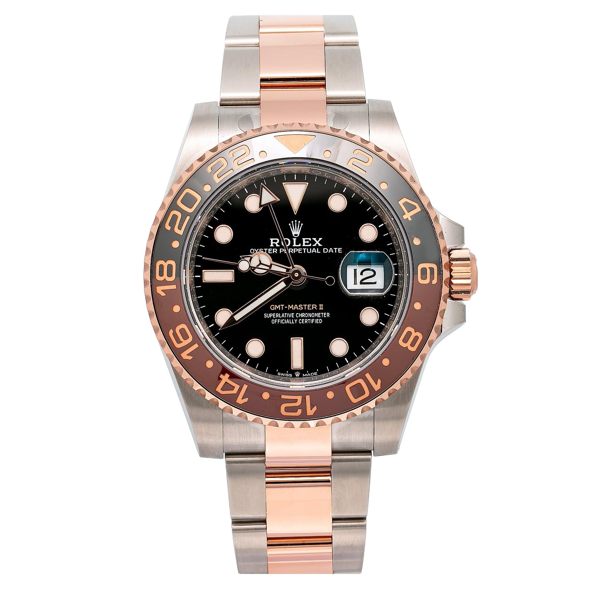 Rolex GMT-Master II 40MM 126711CHNR Root Beer Black Dial Black & Brown Ceramic Bezel Two Tone Oyster Bracelet