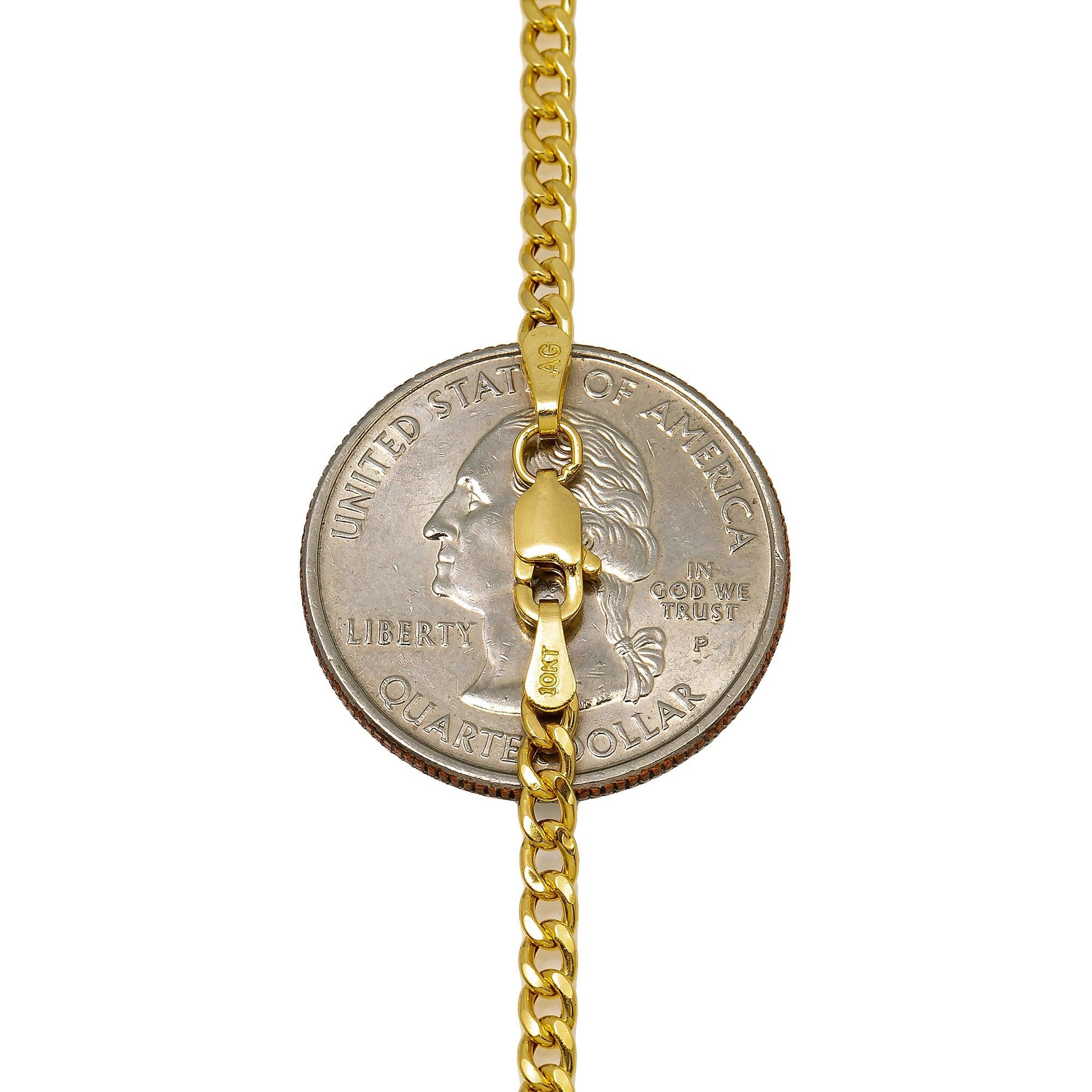 10k Yellow Gold 3mm Hollow Cuban Chain Available In Sizes 18"-26"