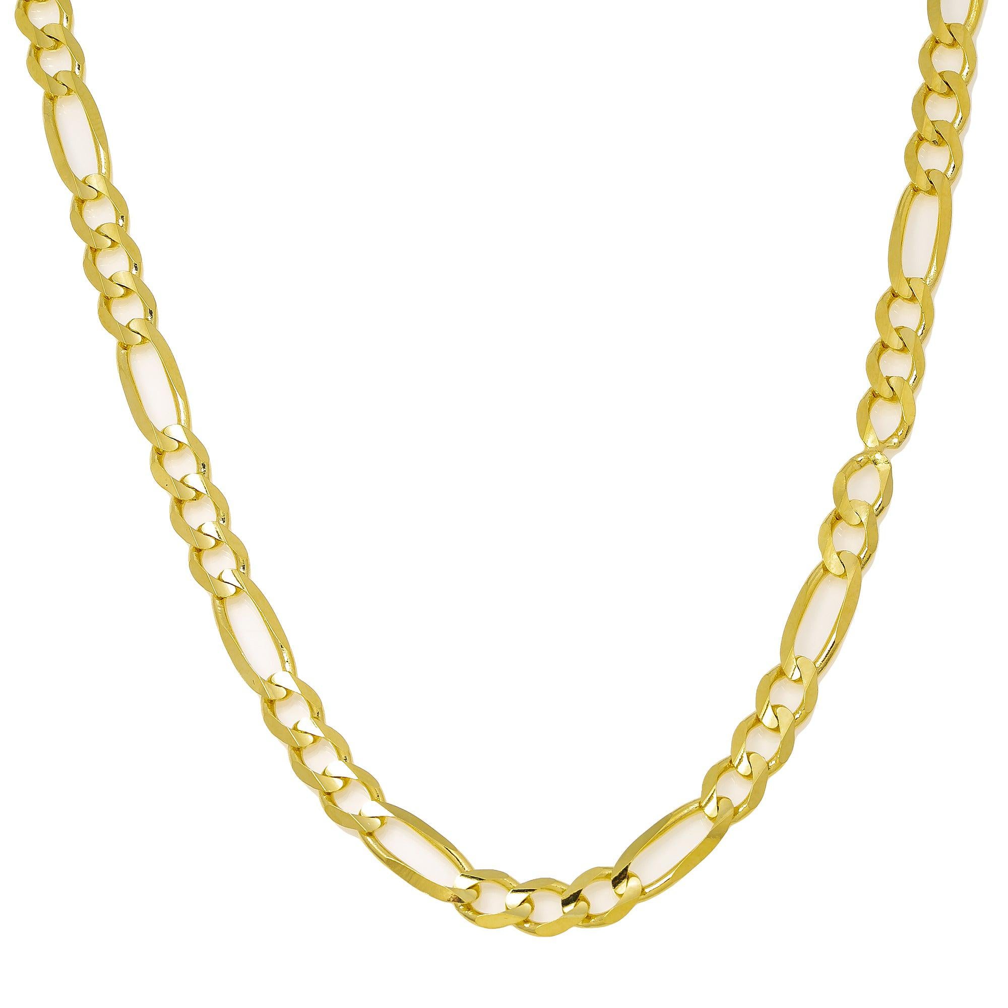 18k Gold Fake Figaro Chain 14k Yellow Gold Figaro Chain Available