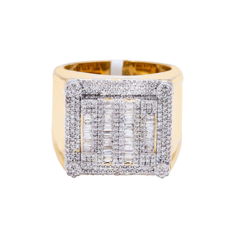 14K YELLOW GOLD MEN'S RING WITH 1.21 CT DIAMONDS