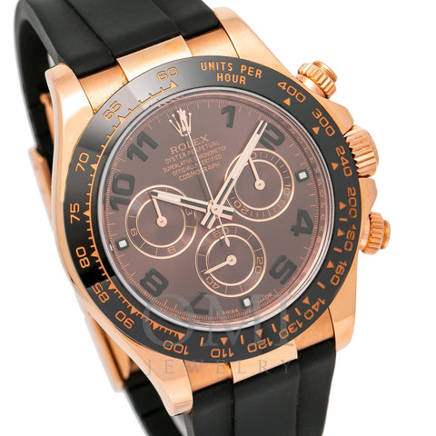 Rolex Daytona 116515 40MM Chocolate Dial With Black Leather Bracelet