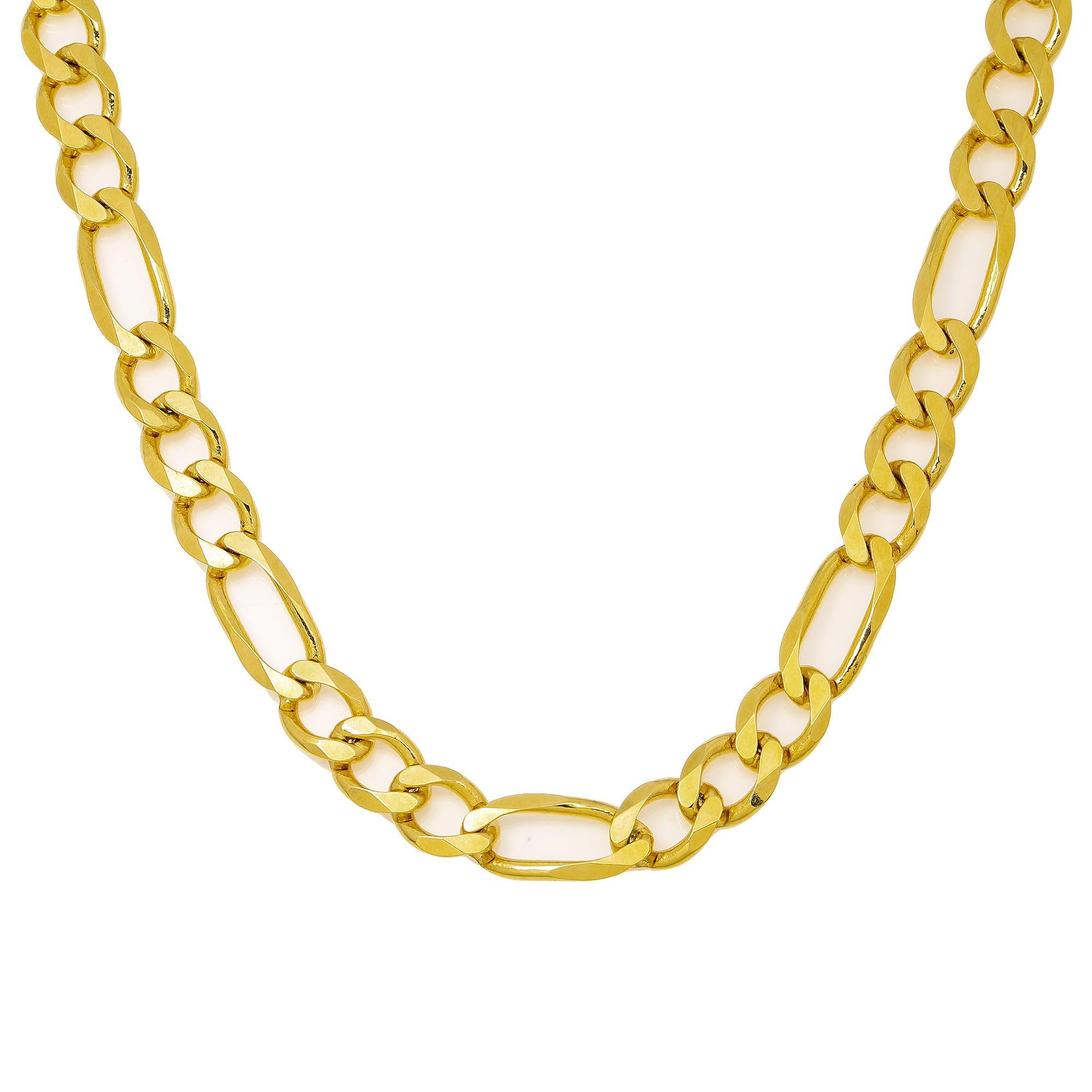 8mm 14k clearance gold figaro chain