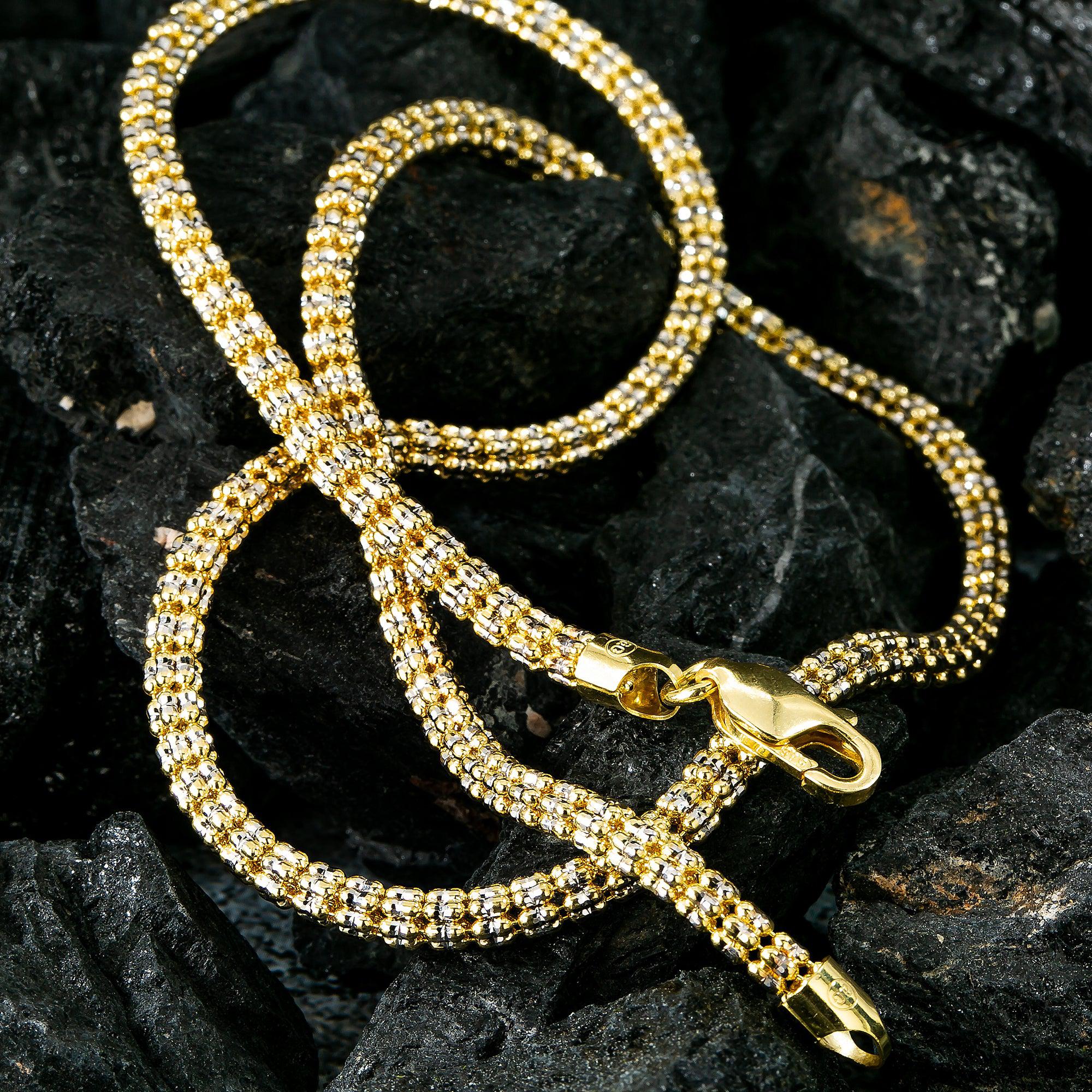 14K YELLOW GOLD 3.85MM ICE CHAIN