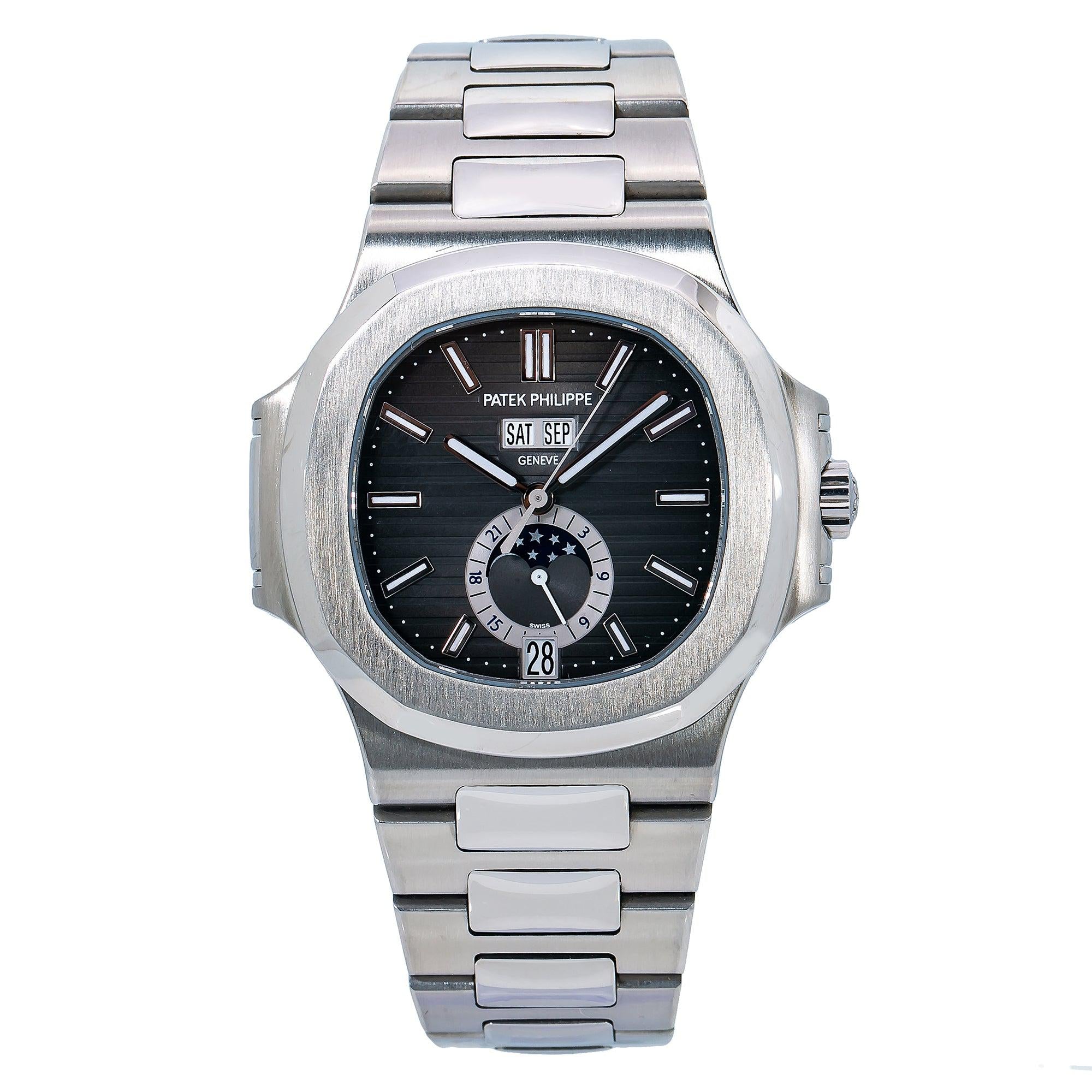 Patek Philippe Nautilus 40.5MM 5726/1A-001 Black Dial Stainless Steel Bezel Stainless Steel Bracelet