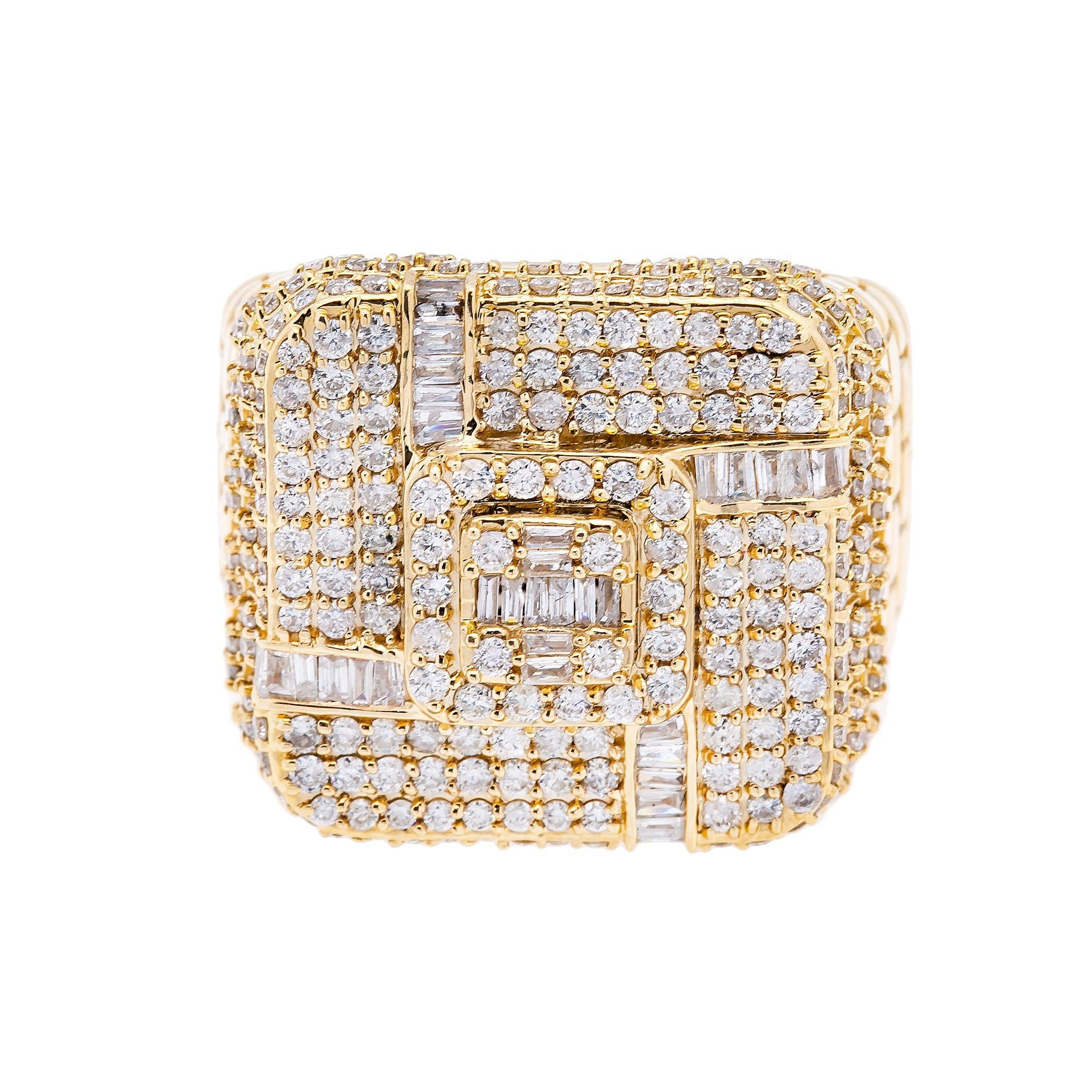 14K YELLOW GOLD MEN'S RING WITH 2.37 CT DIAMONDS