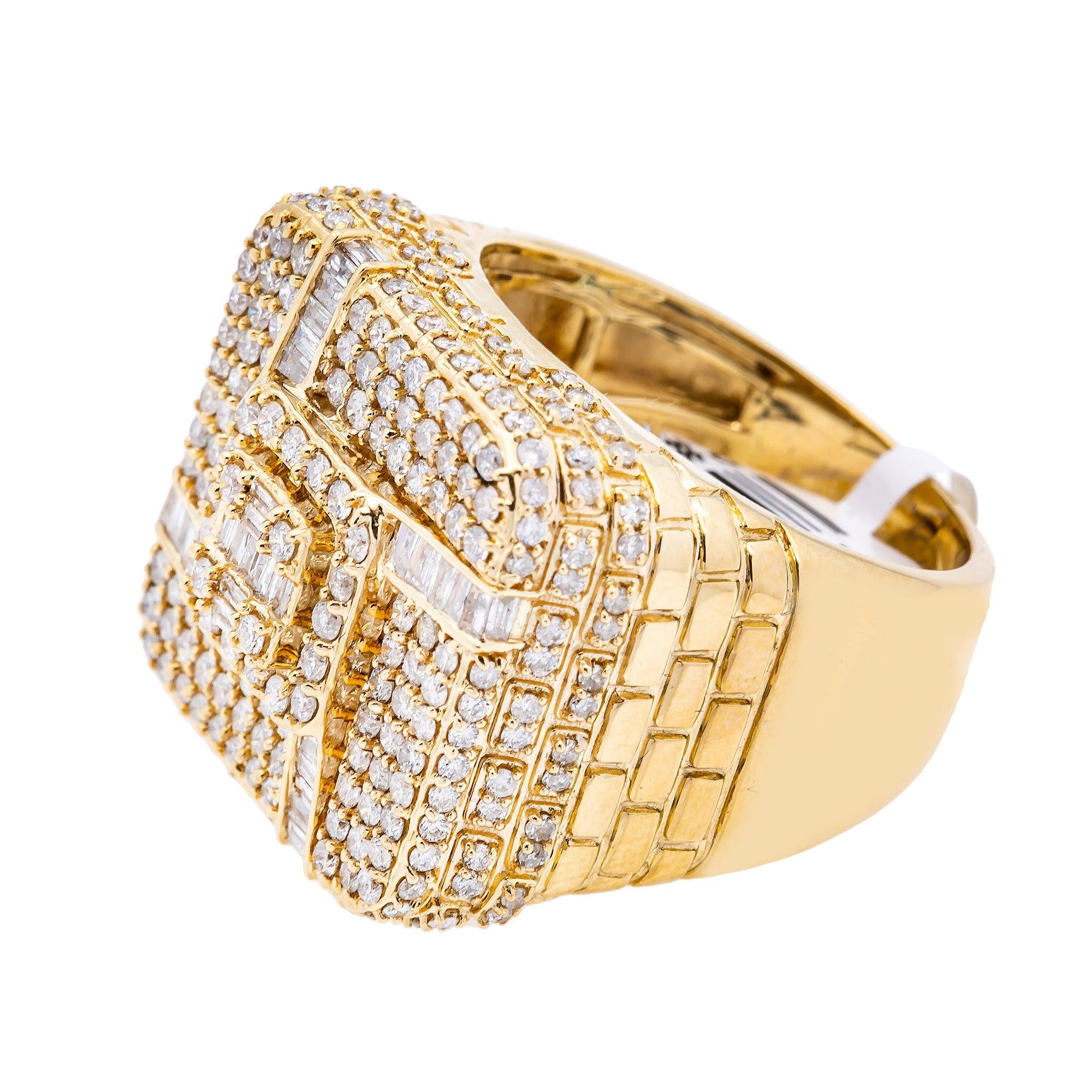 14K YELLOW GOLD MEN'S RING WITH 2.37 CT DIAMONDS