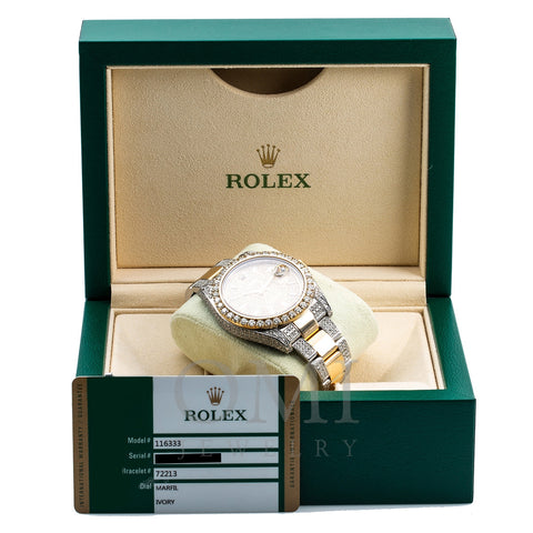 Rolex Datejust II Diamond Watch, 116333 41mm, Champagne Dial With 12.5CT Diamonds
