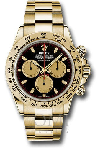 Rolex Yellow Gold Cosmograph Daytona 116508 40MM Black and Champagne Dial