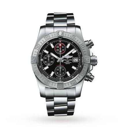 Breitling Avenger II 42MM A13381 Black Dial Stainless Steel Bracelet