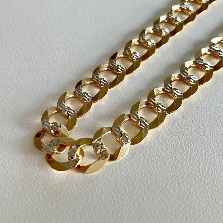 14k Curb Link 24" 3.6mm  14k 8.5" ID Bracelet 6.9mm MIL00840 size 10.5