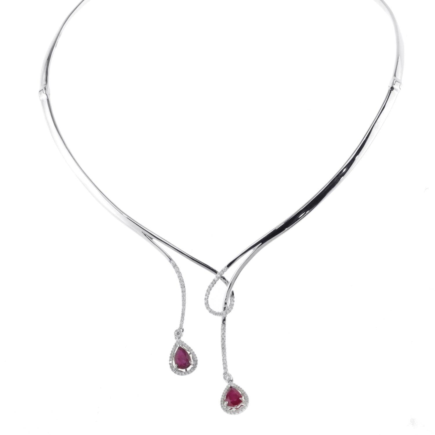 Ladies Diamond and Ruby Choker