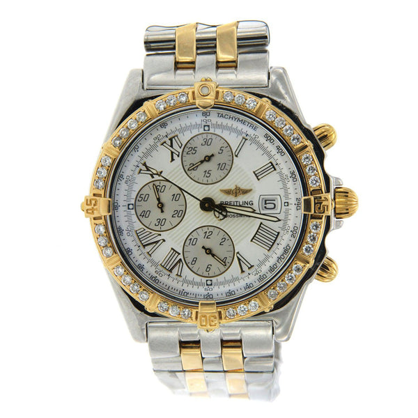 Men's Breitling Crosswind Two Tone Diamond Watch