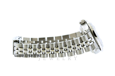 Rolex Datejust Diamond Watch, 26mm, Stainless SteelBracelet Bordeaux Dial w/ Diamond Bezel and Lugs