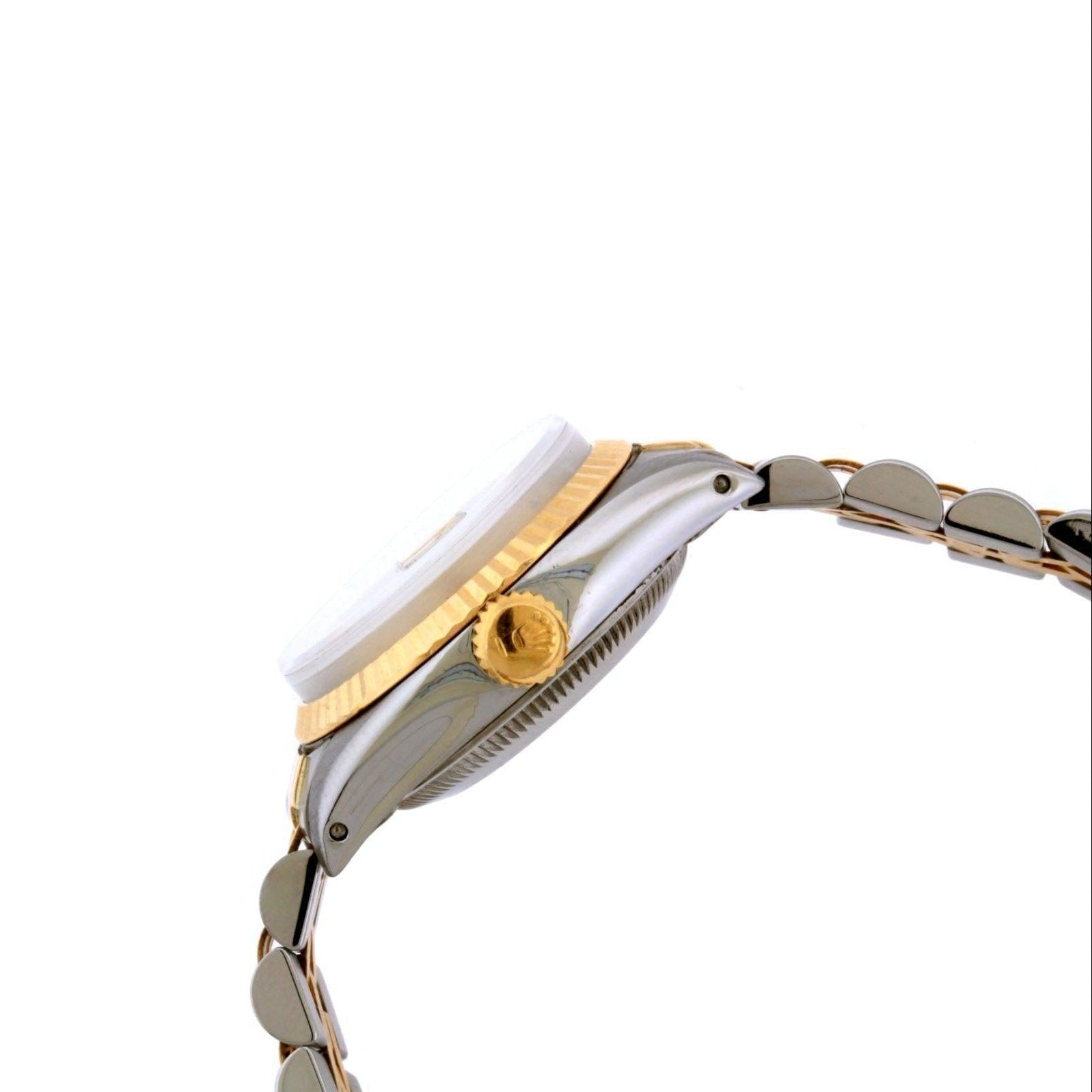 Rolex Datejust 26MM 6917 Champagne Diamond Dial Fluted Bezel Two Tone Yellow Gold Jubilee Bracelet
