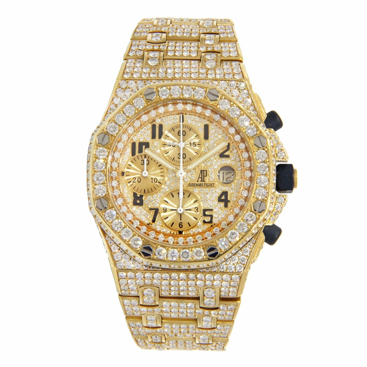 Audemars Piguet Royal Oak Offshore Yellow Gold Covered in Diamonds