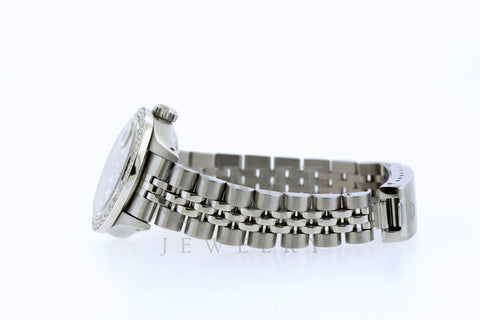 Rolex Datejust Diamond Watch, 26mm, Stainless SteelBracelet Black Dial w/ Diamond Bezel