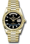Rolex Day-Date 228238 40MM Onyx Dial With Yellow Gold President Bracelet