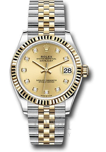 Rolex Datejust 278273 31MM Champagne Diamond Dial With Two Tone Jubilee Bracelet