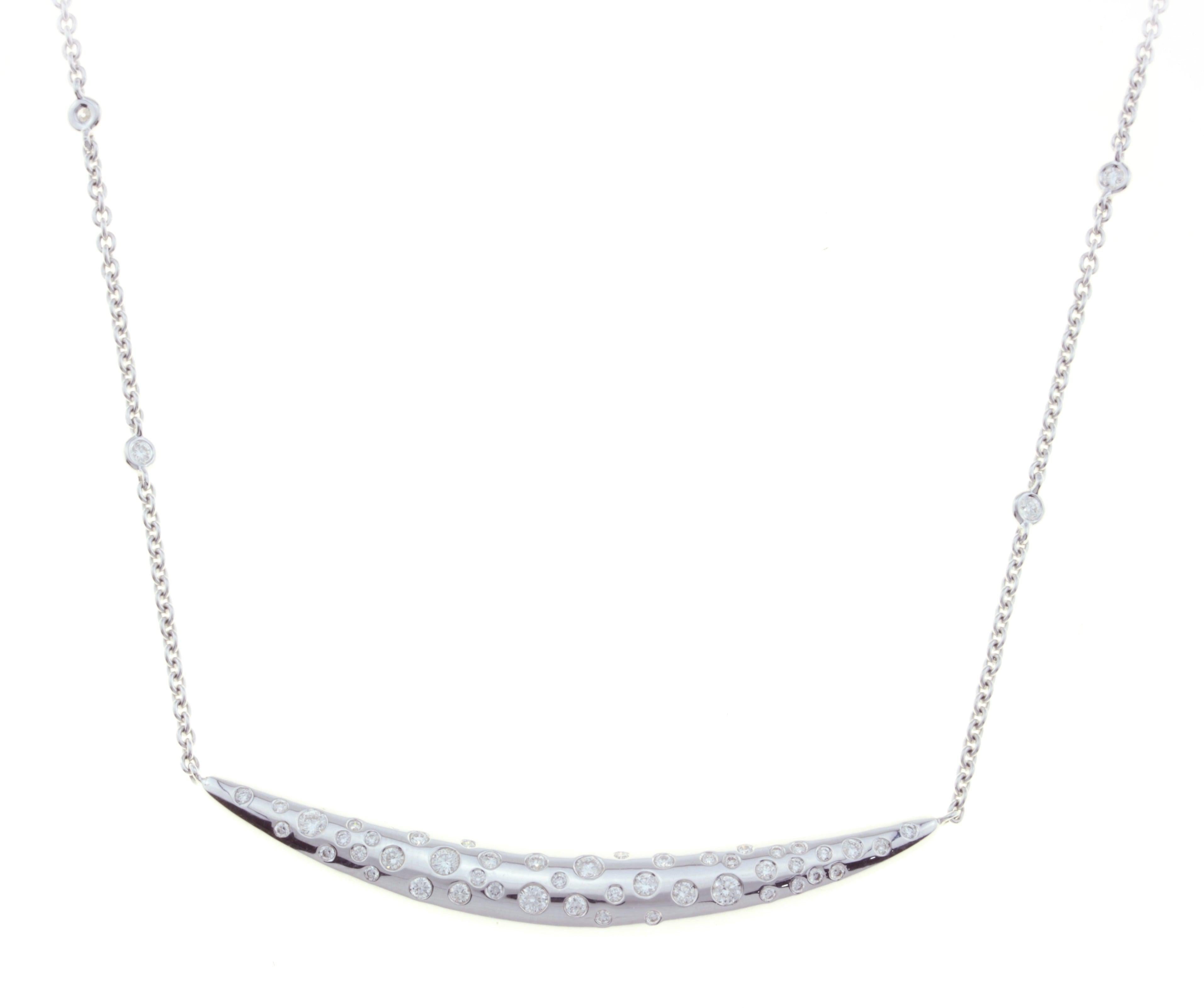 Ladies Diamond by the Yard Chain with Diamond Pendant