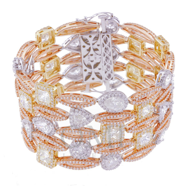 Ladies Fancy Tennis Bracelet with Yellow and White Diamonds