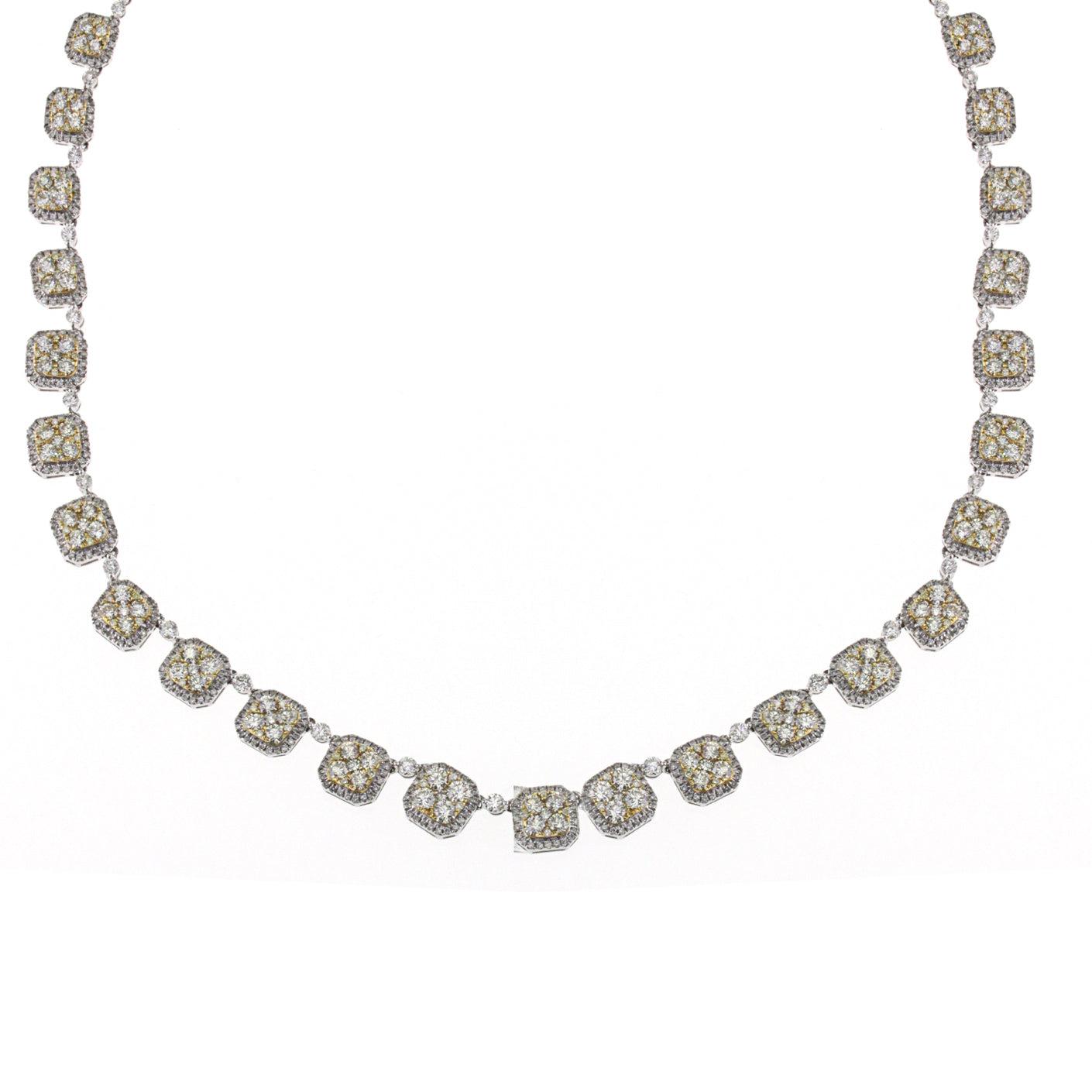 Ladies Fancy Necklace with Black and White Diamonds