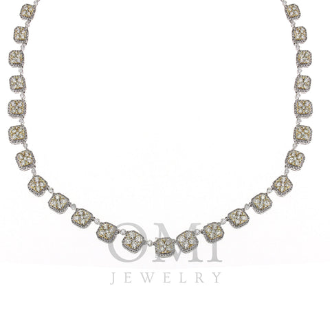 Ladies Fancy Necklace with Black and White Diamonds