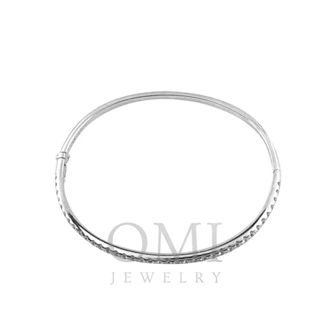 18K White Gold Eernity Bangle with 1.46CT Of Round Diamonds