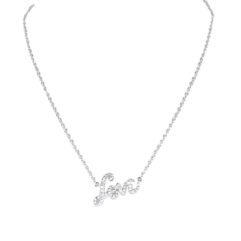 Ladies Diamond LOVE Pendant with Chain