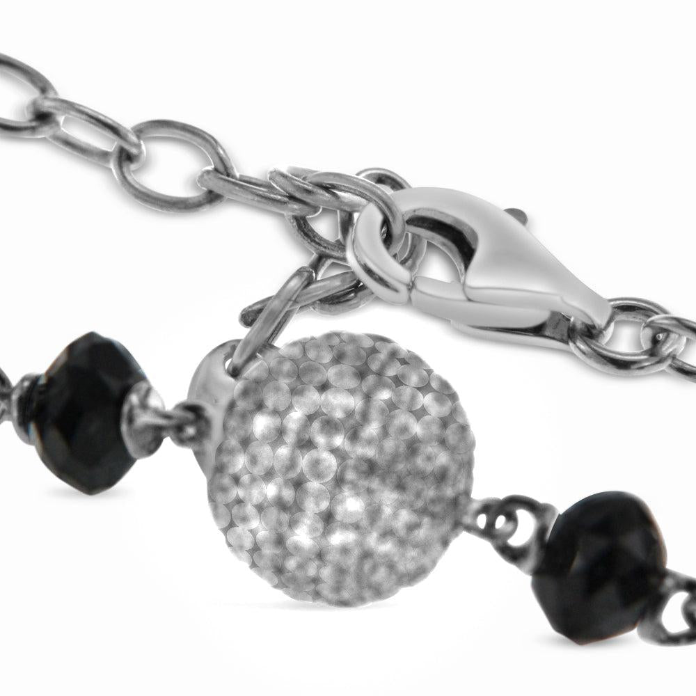 Black and White Diamond White Gold Necklace