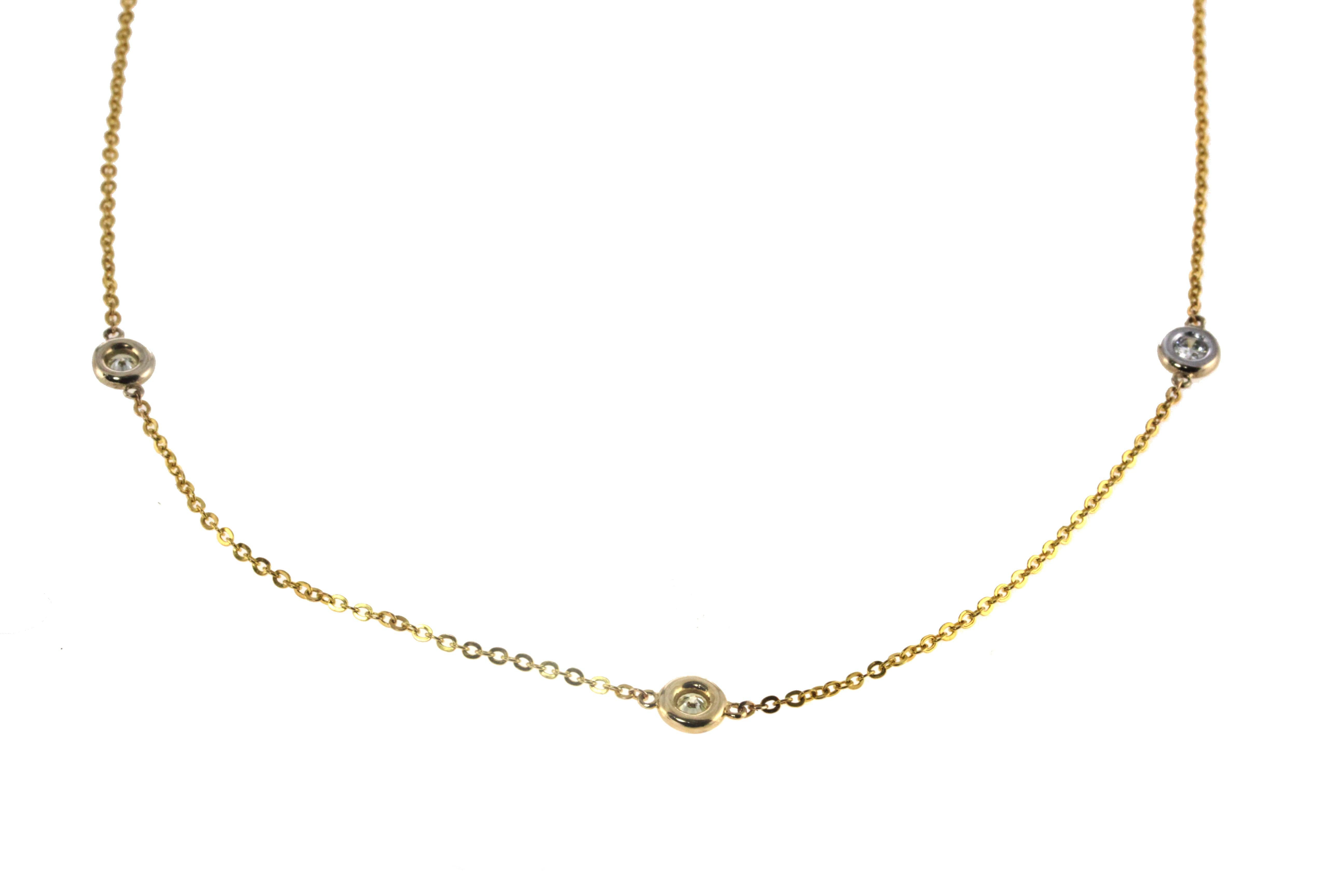 14K Yellow Gold Diamond by The Yard Chain 1.25CT