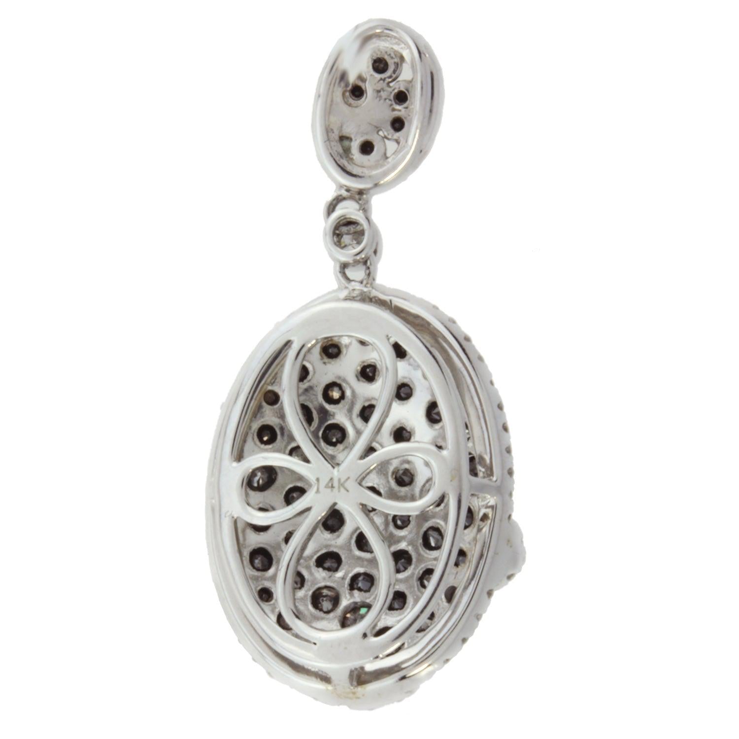 Black and White Diamond Pendant