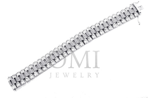 Platinum Baguette And Round Cut Diamond Bracelet With 15.20CT