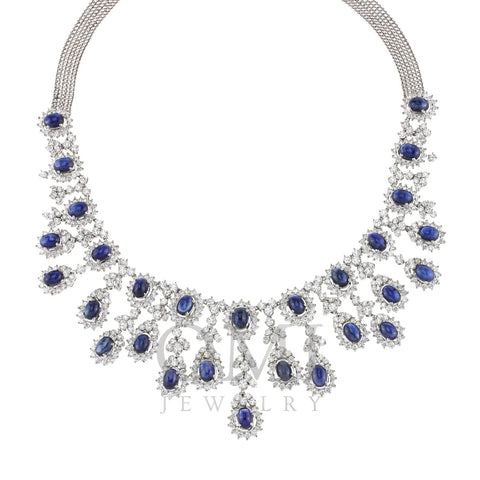 Ladies Fancy Diamond and Sapphire Necklace