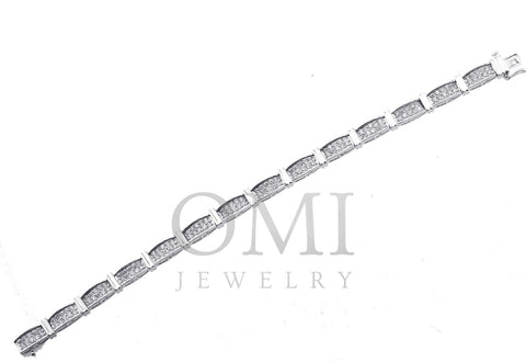14K White Gold Princess Cut Bracelet With 7.50 CT Diamonds