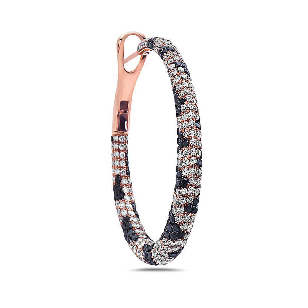 18K Rose Gold Ladies Earrings With 11.83 CT Diamonds