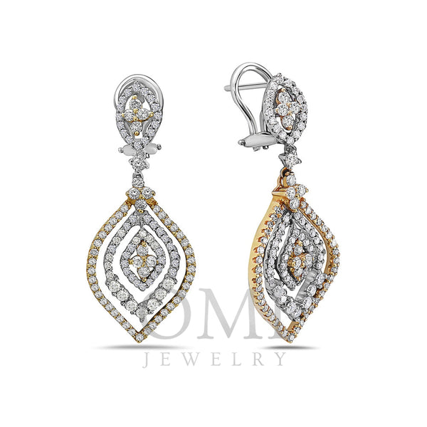 18K White Gold Ladies Earrings With 2.59 CT Diamonds