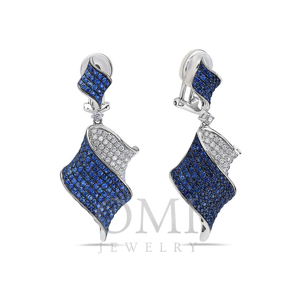 18K White Gold Ladies Earrings With 4.75 CT Diamonds