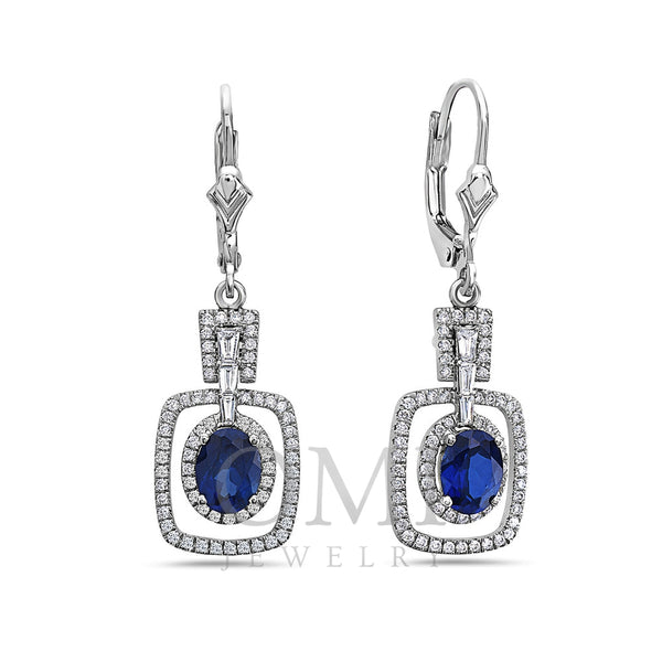 18K White Gold Ladies Earrings With 1.21 CT Diamonds
