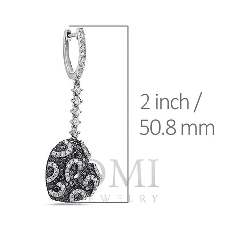 18K White Gold Ladies Earrings With 3.52 CT Diamonds